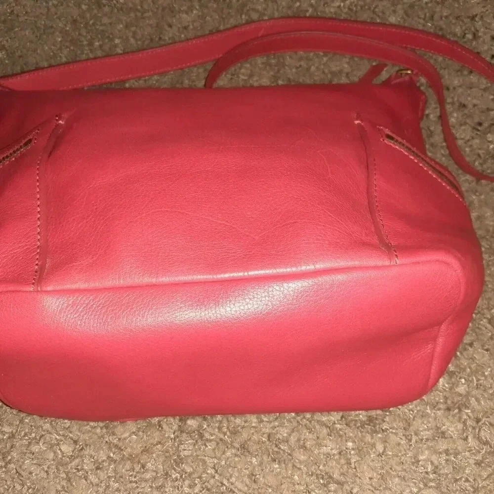 FOSSIL EMERSON Hobo-Red Pebbled Leather-NWT